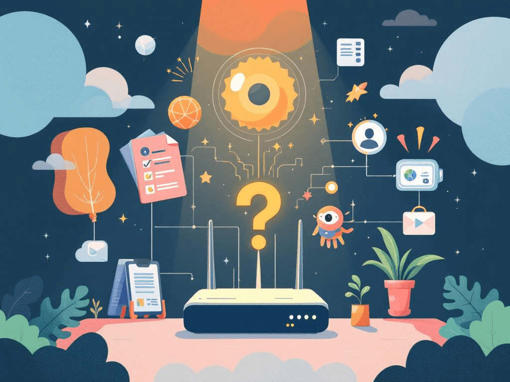 A professional abstract illustration representing the concept of Building Your Network Foundation in Digital Parenting & F...