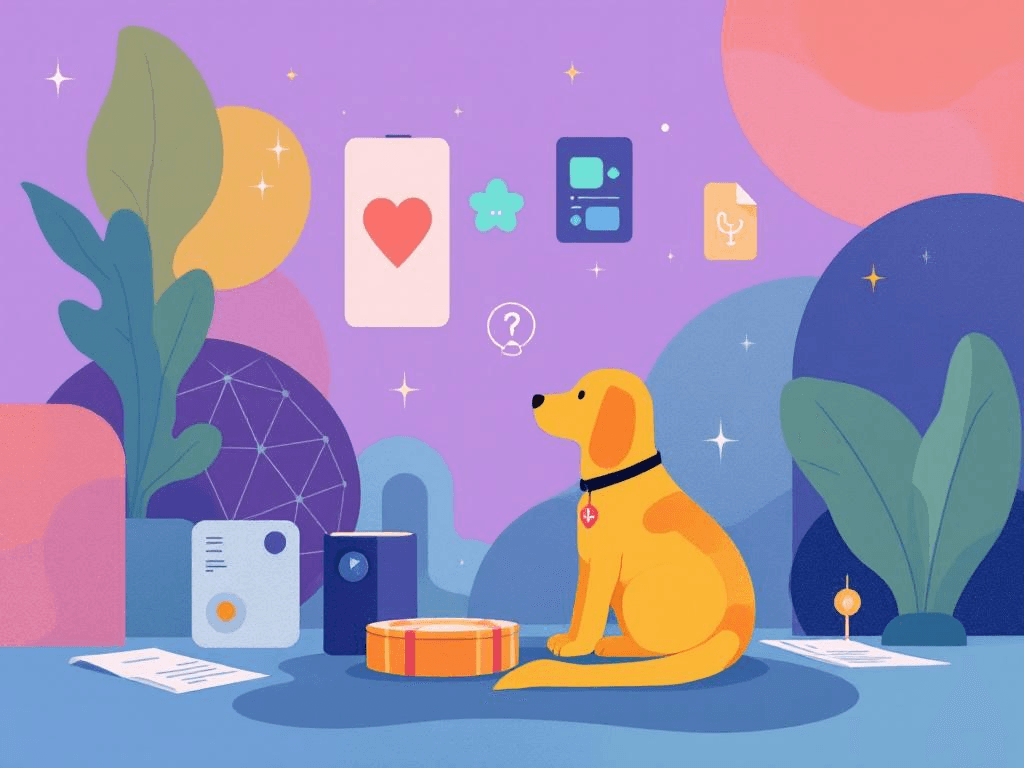 A professional abstract illustration representing the concept of The Pet-First Principle in Pets & Pet Tech.Visual conte...