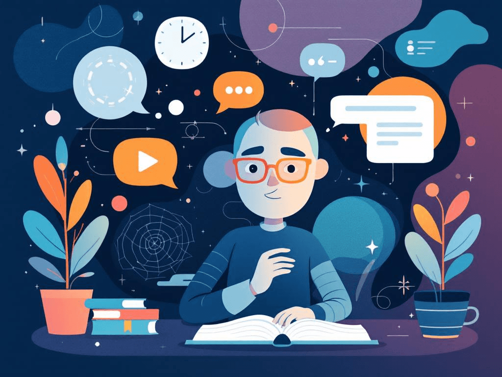 A professional abstract illustration representing the concept of Thinking Before Editing in Digital Parenting & Family Tech