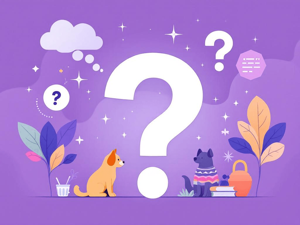 A professional abstract illustration representing the concept of Three Questions to Ask Before You Buy in Pets & Pet Tech